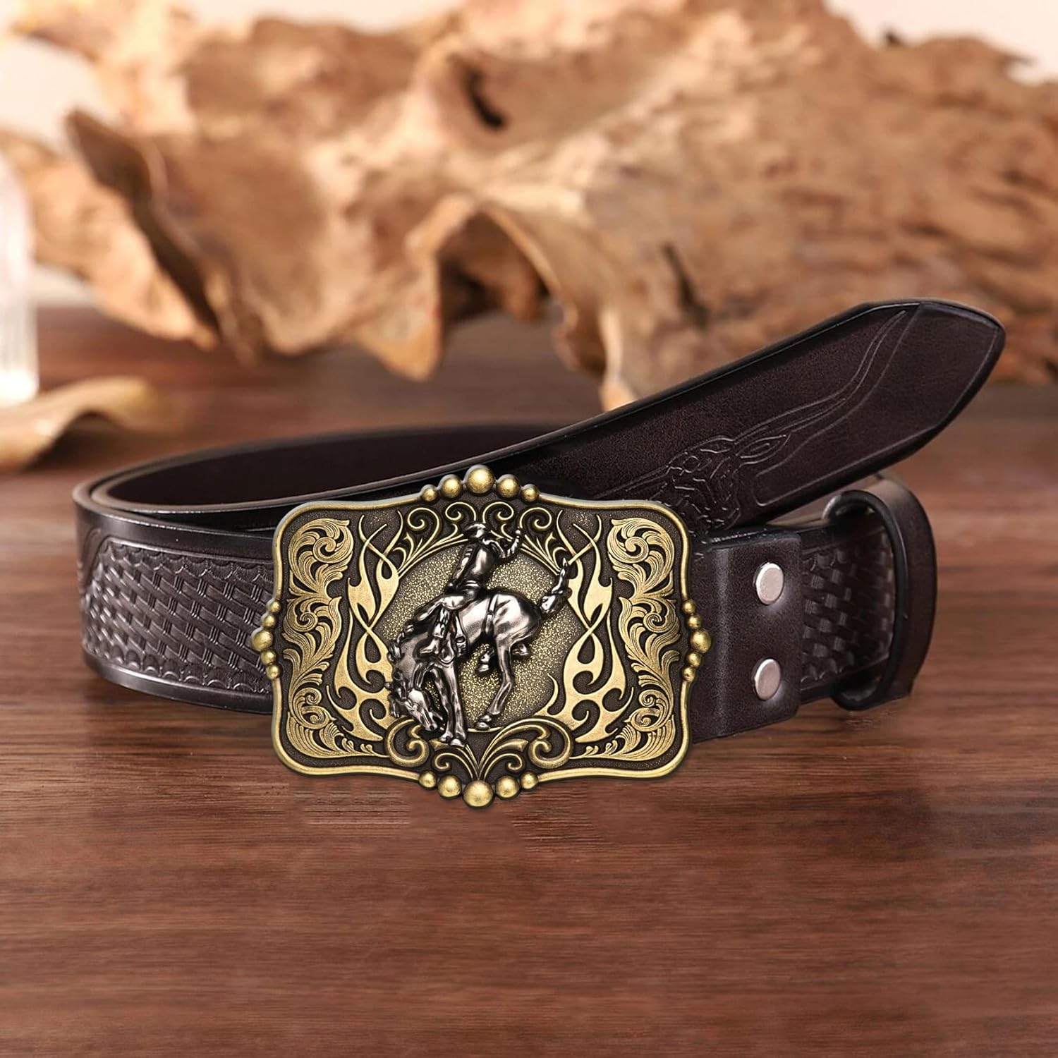 Western Texas Belt Buckle for Men Women, Rodeo Patriotic Belt Buckle, Native American Cowboy Belt Buckles - Image 6