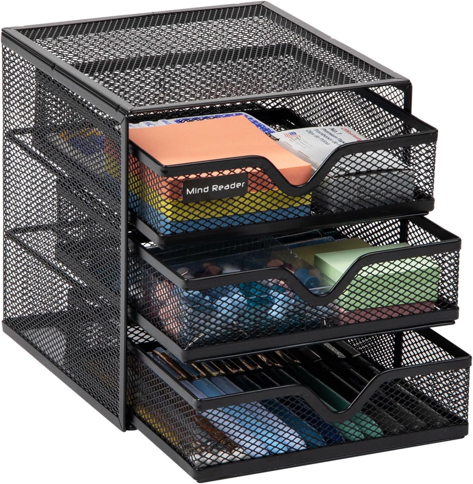 Mind Reader 3 Tier Drawer Organizer, Black