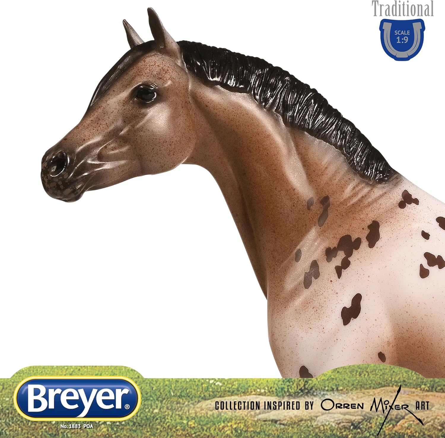 Breyer Horses Traditional Series | Orren Mixer | Pony of The Americas Club | Horse Figurine | 11.5" L X 8.5" H | Model #1883, Brown