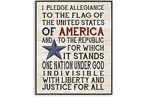 Stupell Industries Pledge of Allegiance Wall Art