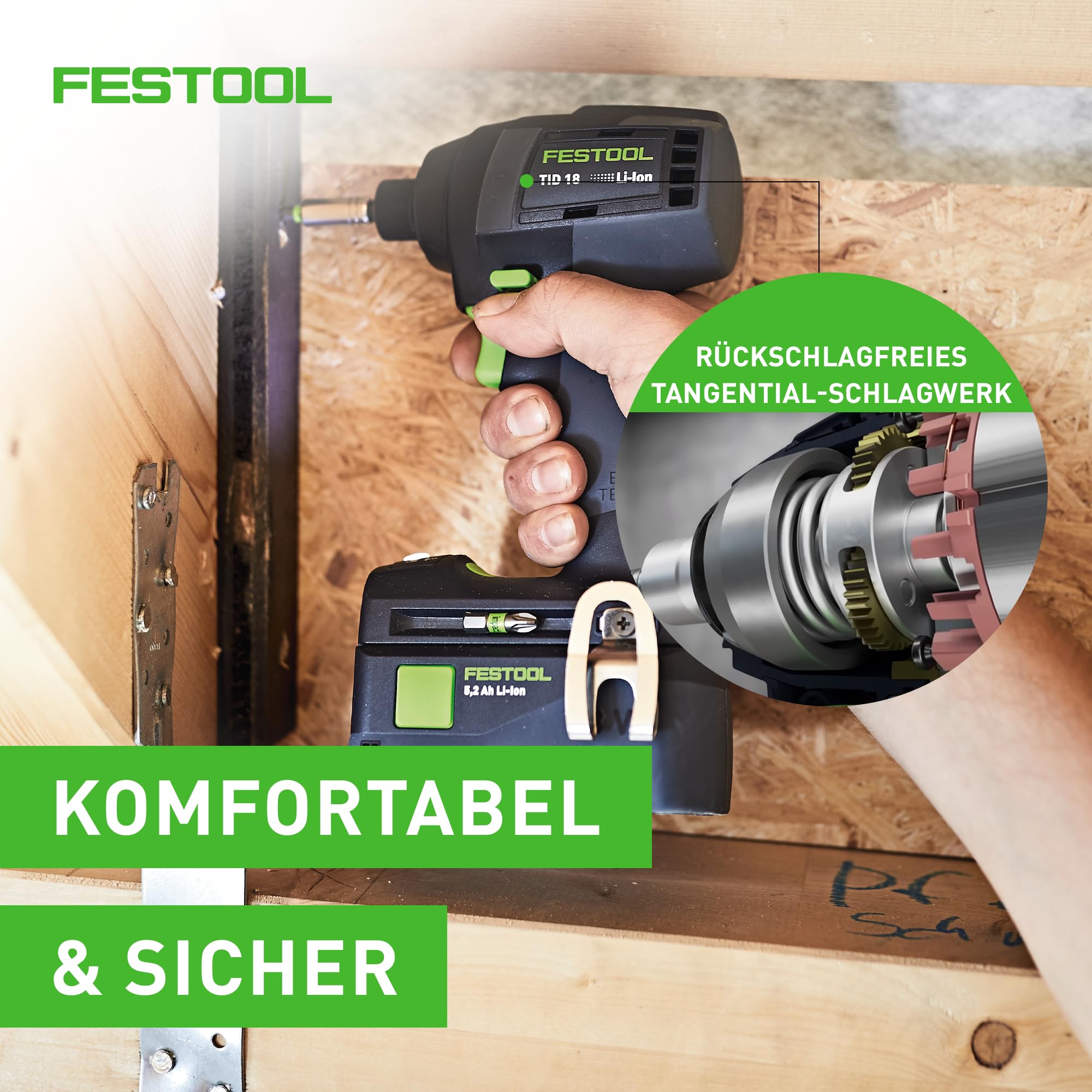 Festool Atornillador de impacto a batería TID 18 HPC 4,0 I-Plus