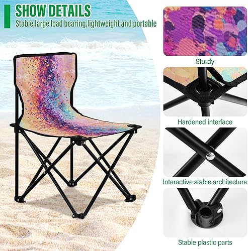 Miniatura 5 de Silla de campamento ultraligera con palabras clave para mochileros, bolsa de transporte, incluye sillas de pesca en hielo para adultos para acampar