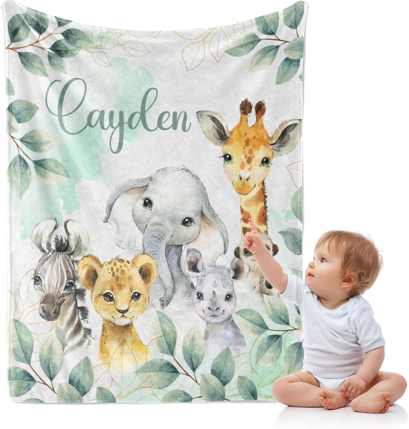J&SBGFT Personalized Baby Blanket for Boys,Custom Baby