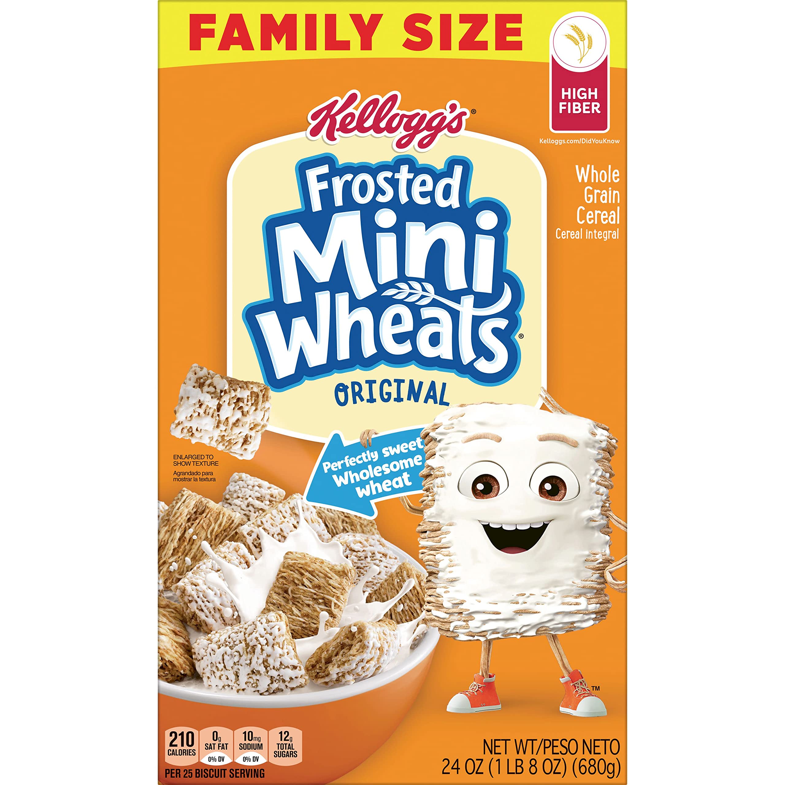 Buy Kellogg's Frosted MiniWheats Breakfast Cereal, High Fiber Cereal