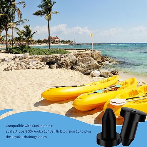 Miniatura 6 de Kit de 12 tapones de drenaje de kayak, repuesto de tapón de drenaje de silicona para la mayoría de barcos de pesca, kayak, accesorios de kayak