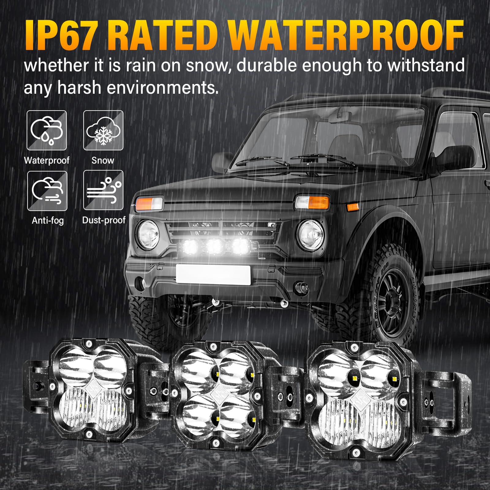 SKYWORLD Listwa Led 4x4, 54 cm 21 cali 90 W 7500 lm, 12 V 24 V dalekiego zasięgu listwa świetlna led rampa do pojazdów offroad samochodów ciężarowych ATV UTE 4x4 ciągnik, 6000K światła przeciwmgielne