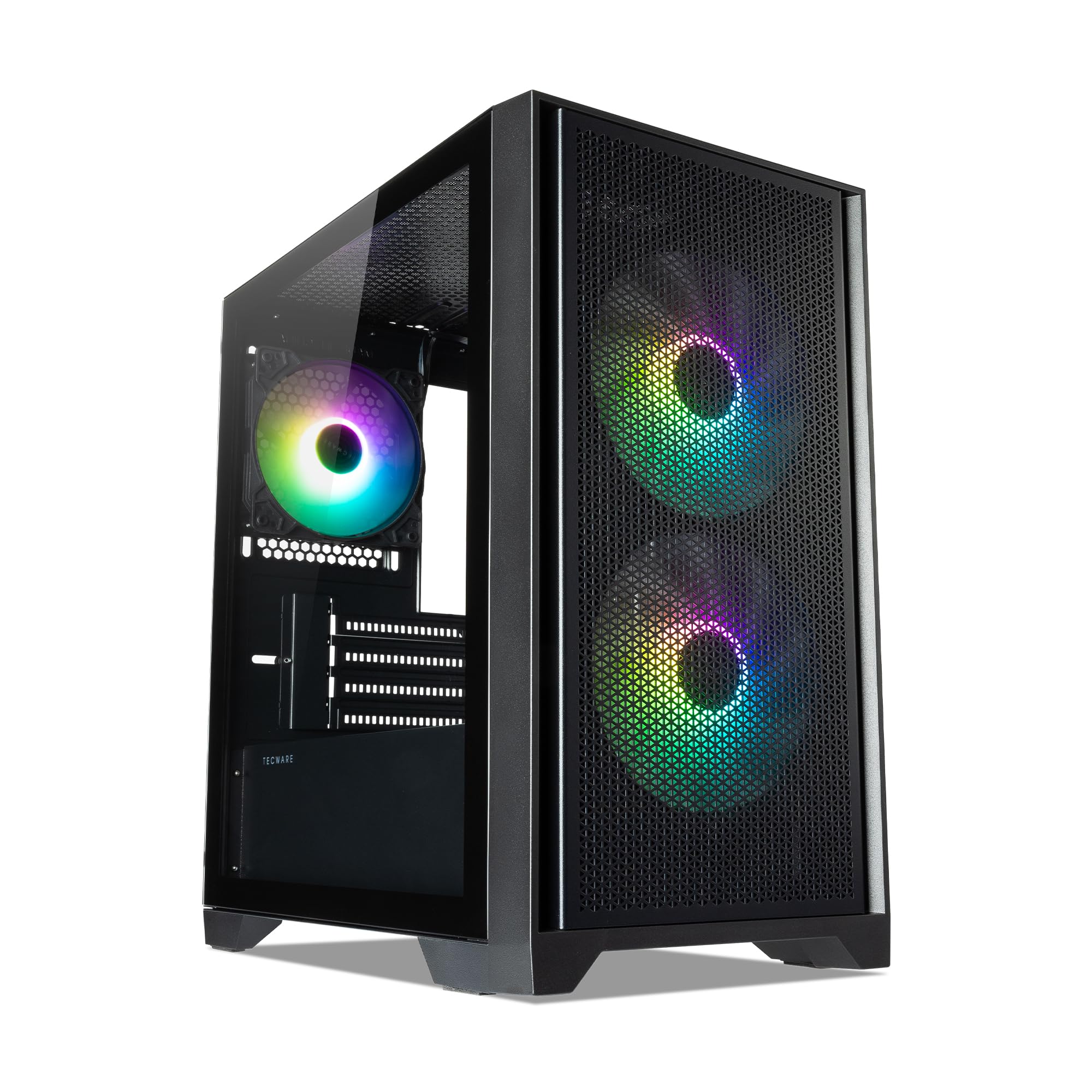 TECWARE NEO M2 TG ARGB Mini Tower Case Black mATX Case w/ 2 x 140mm &1 120mm Fans