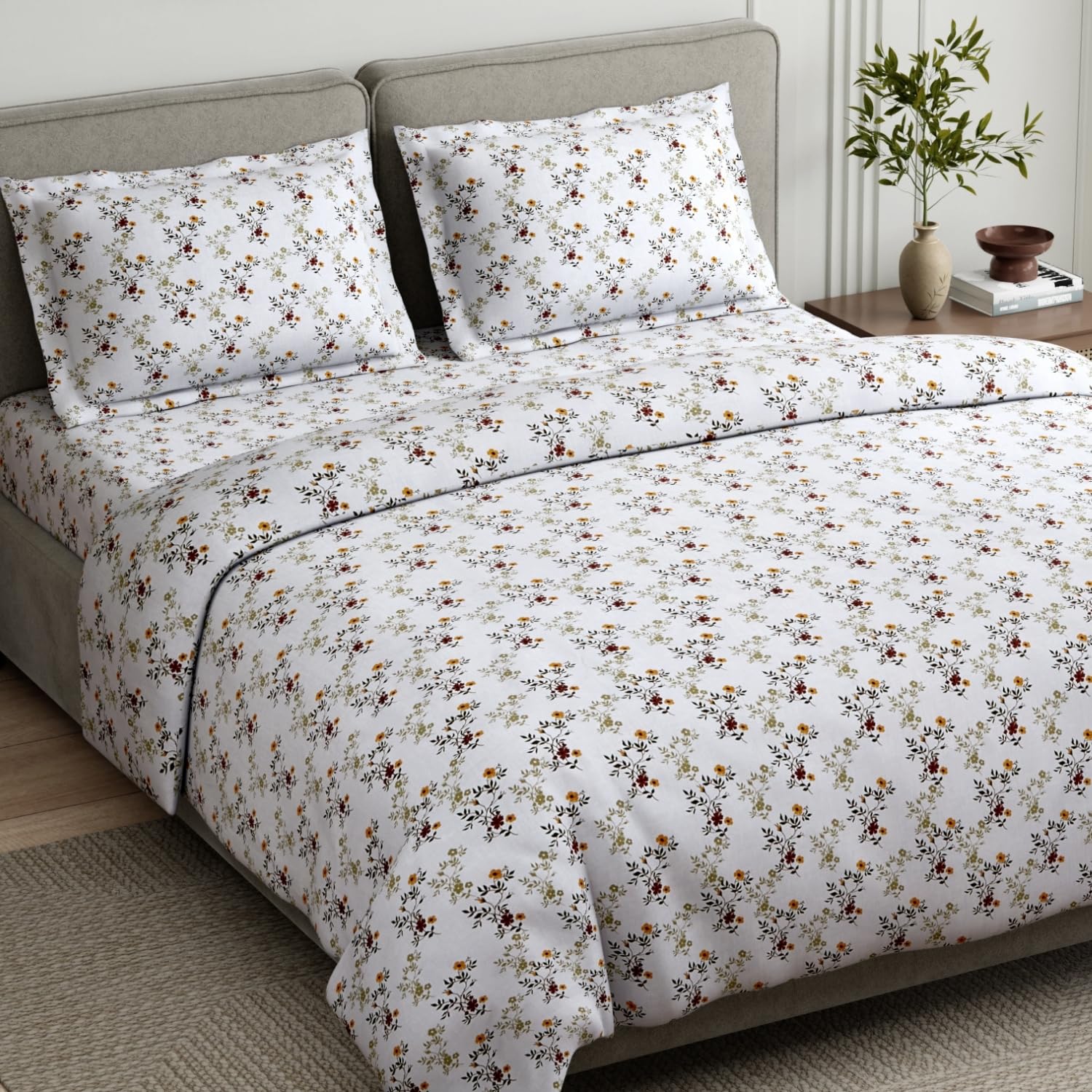 Haus & Kinder Cotton Bedsheet - Queen Size -14