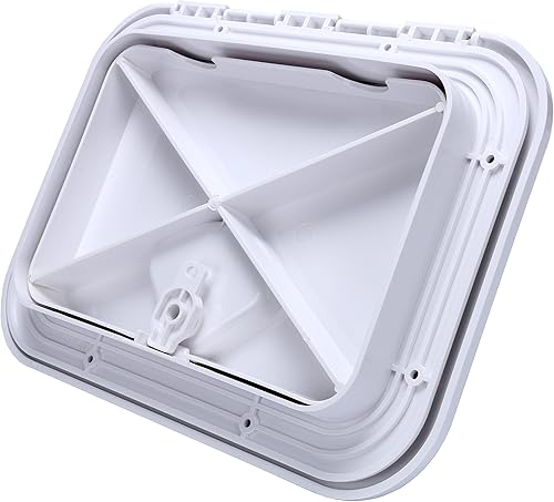 Miniatura 6 de Amarine Made Marine Access Hatch - Tapa de escotilla de barco y tapa de acceso para cubierta de 10-5/8" X 14-3/4" - Blanco o Negro 10.630 inx14.764