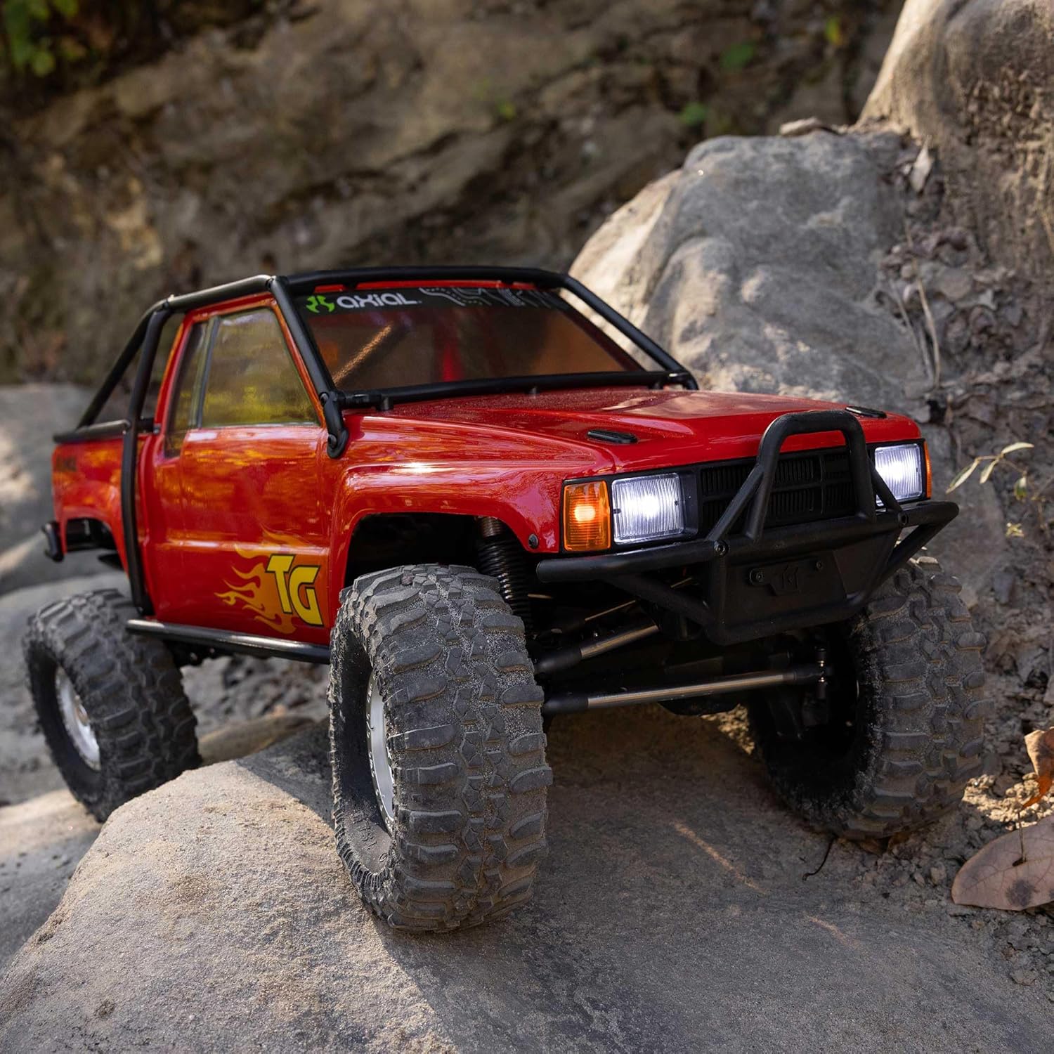 Axial RC Truck 1/10 SCX10 III 1987 Toyota SR5 4X4 RTR Brushed Rock Crawler, Red, AXI-2062T2 (Lipo Battery and Charger Not Included)