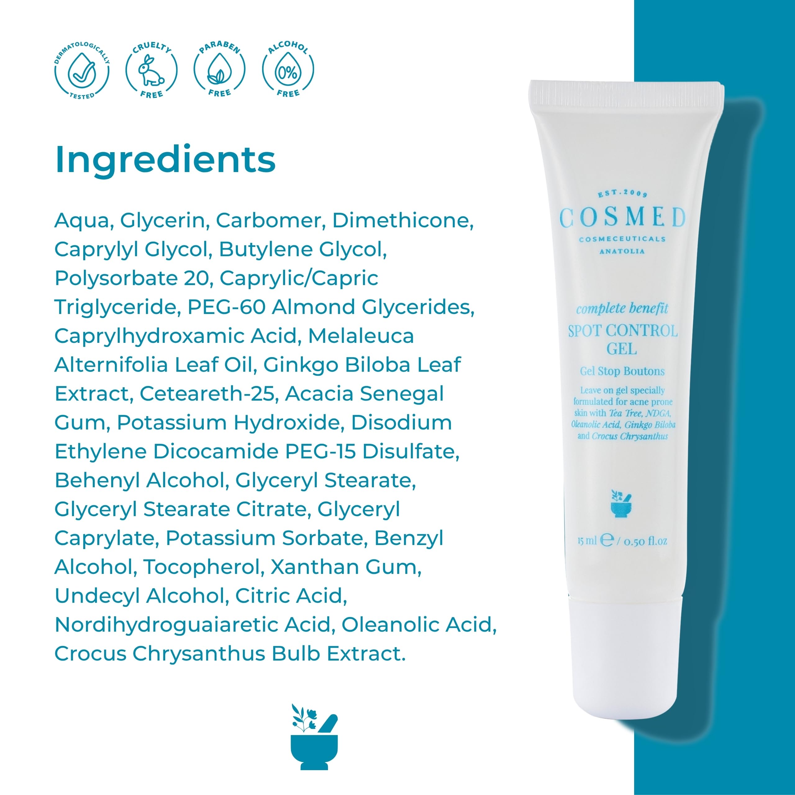 Cosmed Kurutucu Etkili Spot Kontrol Jel - Spot Control Gel - 15 ml