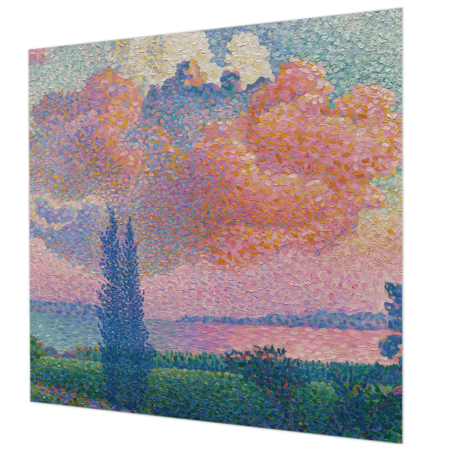 Papier peint intissé 250x250 cm avec paysage coloré pour salon
