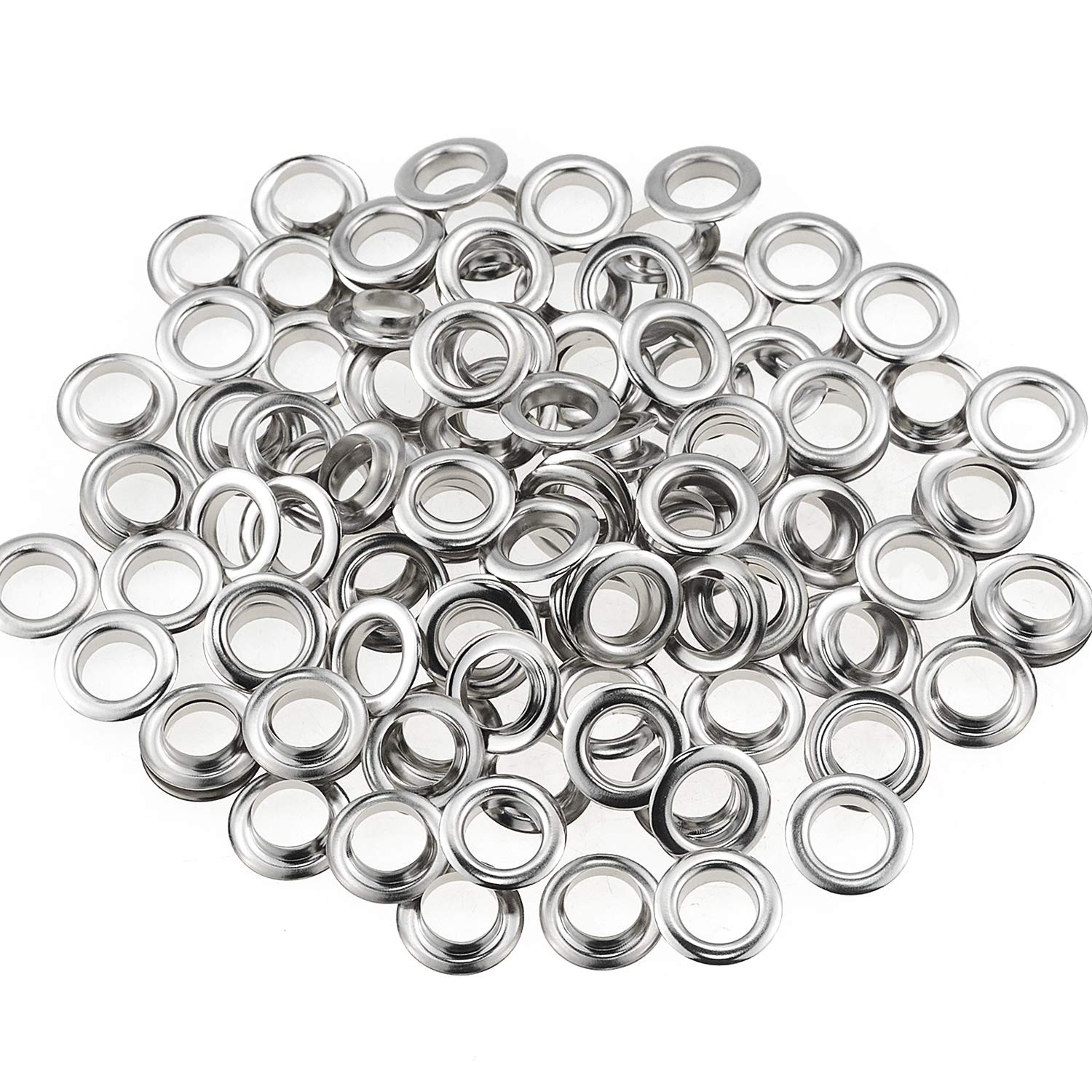 Exсluѕіvе Dіѕсоunt 60% Prісе 1/2 Inch (Inside Diameter) Grommet Kit,100 Sets Metal Grommets Eyelets with 3 Pcs Installation Tools for Craft Making, Repair and Decoration (Silver)
