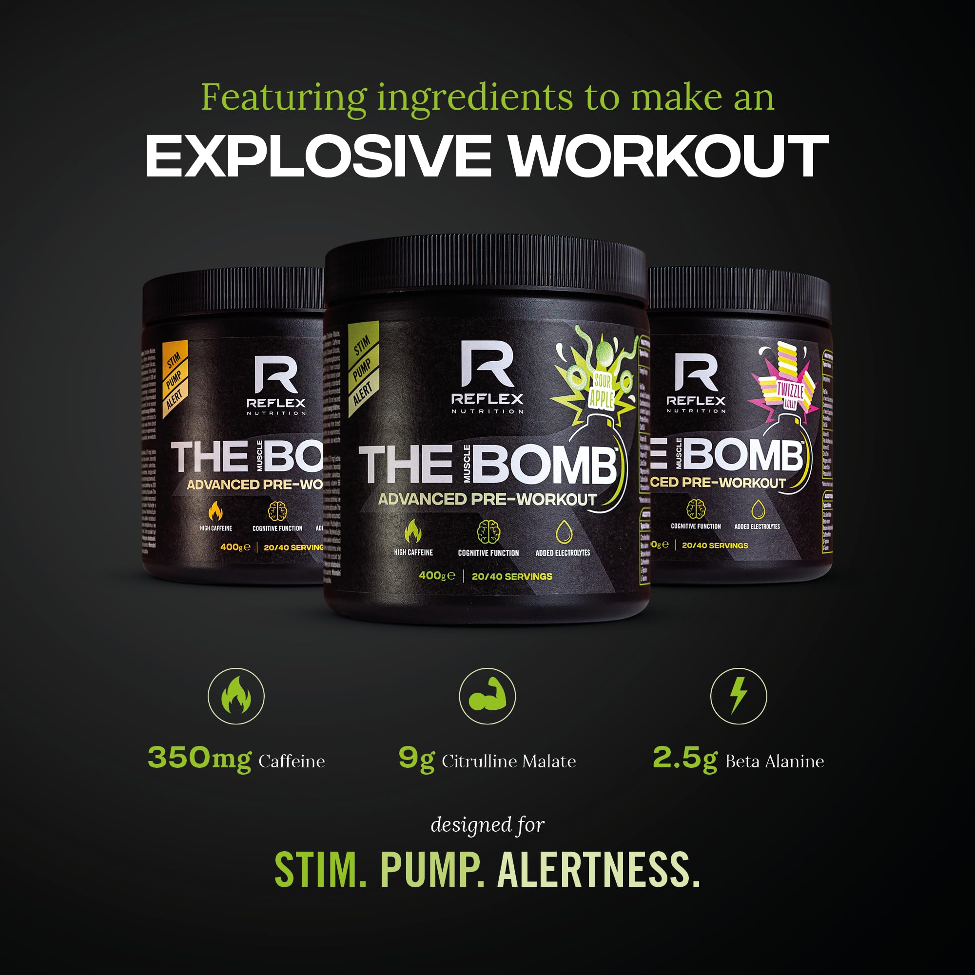 Reflex Nutrition The Muscle Bomb (40 Servings) Pomme acide