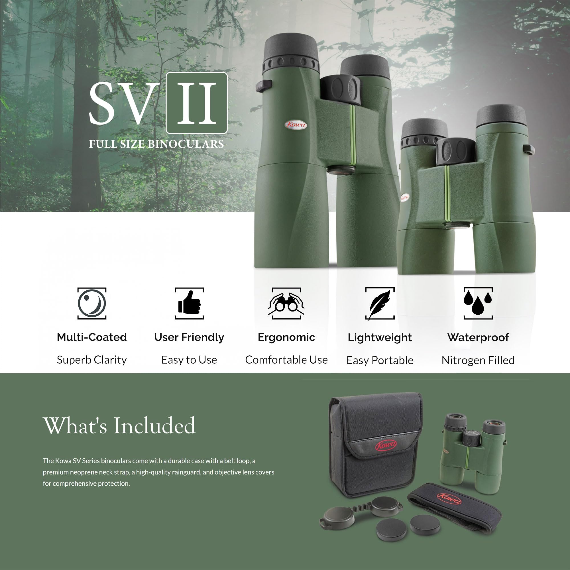 Amazon.com: KOWA SV II 8x32mm Nitrogen-Filled Binoculars | Multi