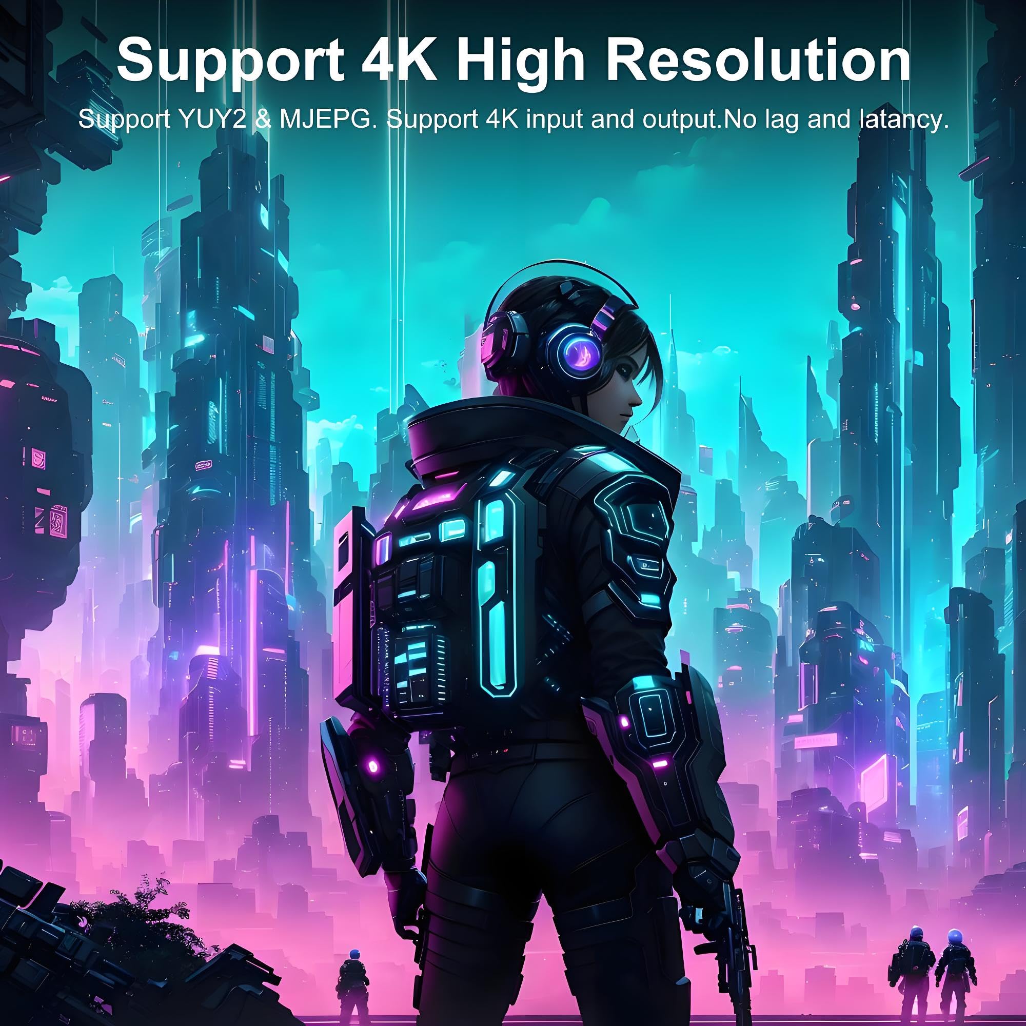 Tarjeta de captura de video HDMI 4K, tarjeta de captura HDMI a USB 3.0 para transmisión y grabación, paso de entrada 4K a 60Hz 1080P a 60Hz, compatible con Switch/PS5/Xbox/PC/cámara/Mac/OBS/XSplit