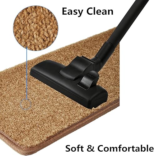 Miniatura 42 de Alfombra antideslizante de punta redondeada para escaleras, almohadillas para escaleras interiores, autoadhesivas, antideslizantes y lavables