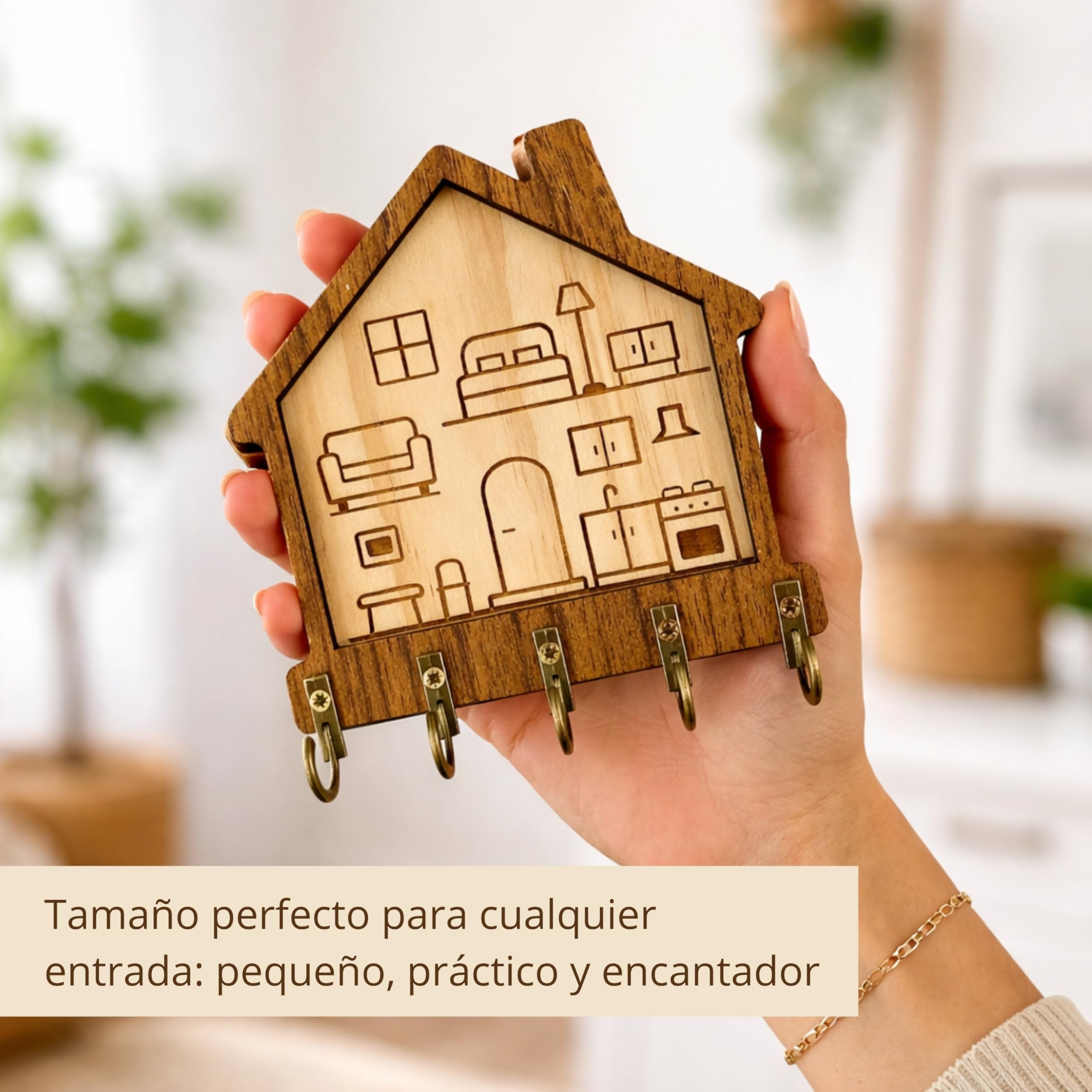 colgador llaves pared, cuelga llaves pared - PEQUEÑO (12x12 cm)