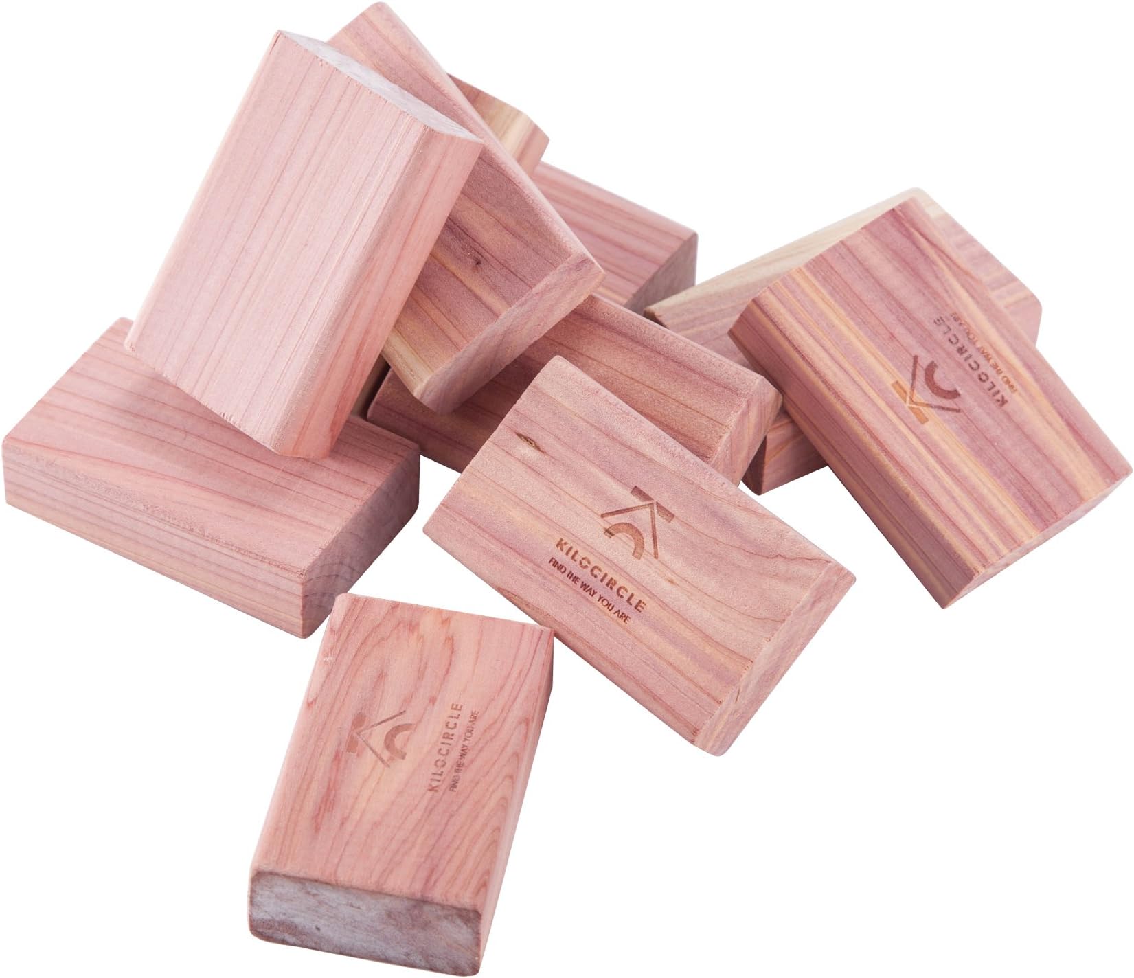 Red Cedar Blocks with Light Fragrance for Closets Cloth Protector 20pcs Pack