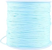 Vista 48 de KONMAY 1 rollo de cuerda de nailon para hacer pulseras de 150 yardas, trenzado de nailon Shamballa Macramé/cordón de cuentas de 0.4mm, cordón