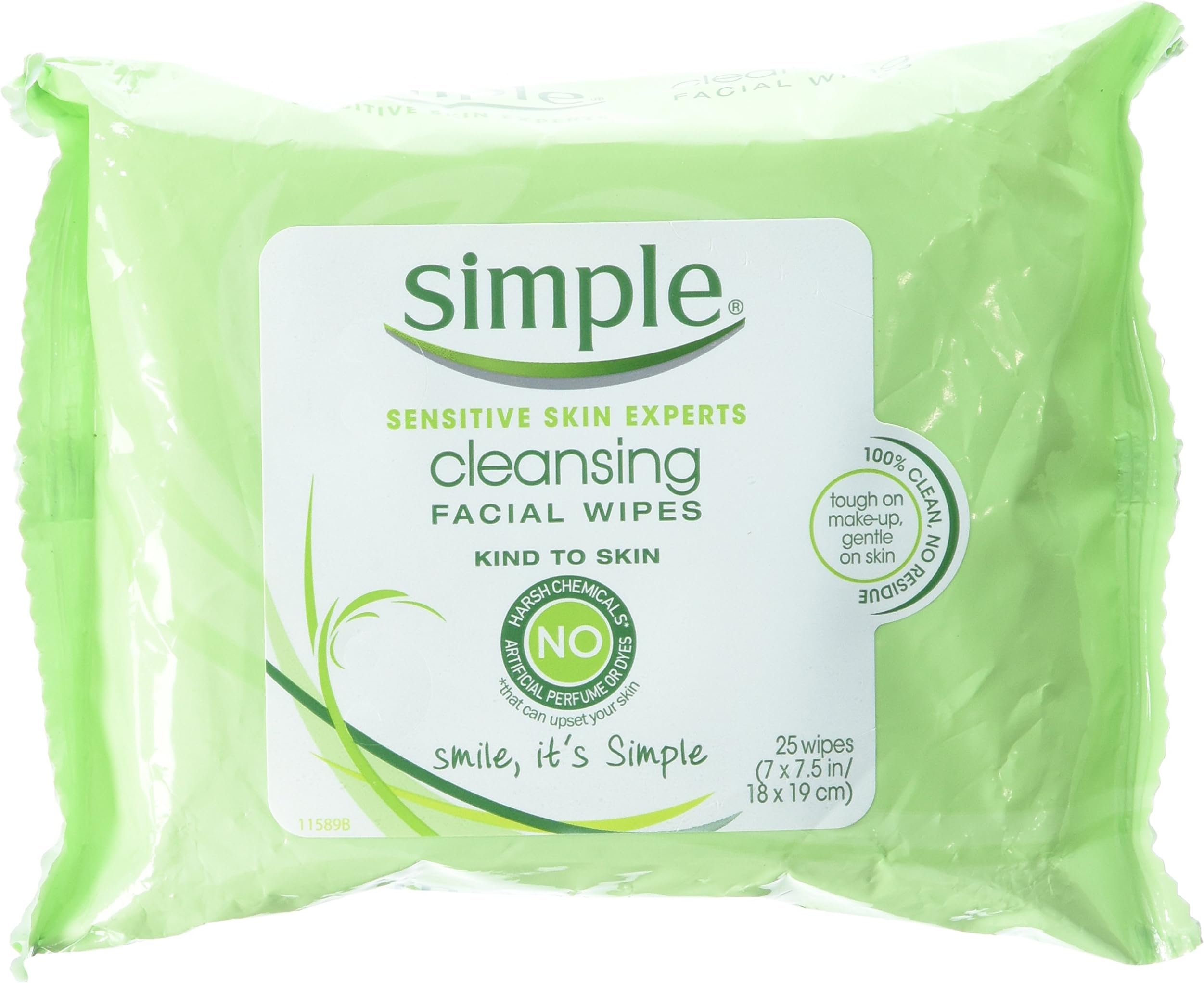 simpleCleansing Facial Wipes 25 Count (3 Pack)