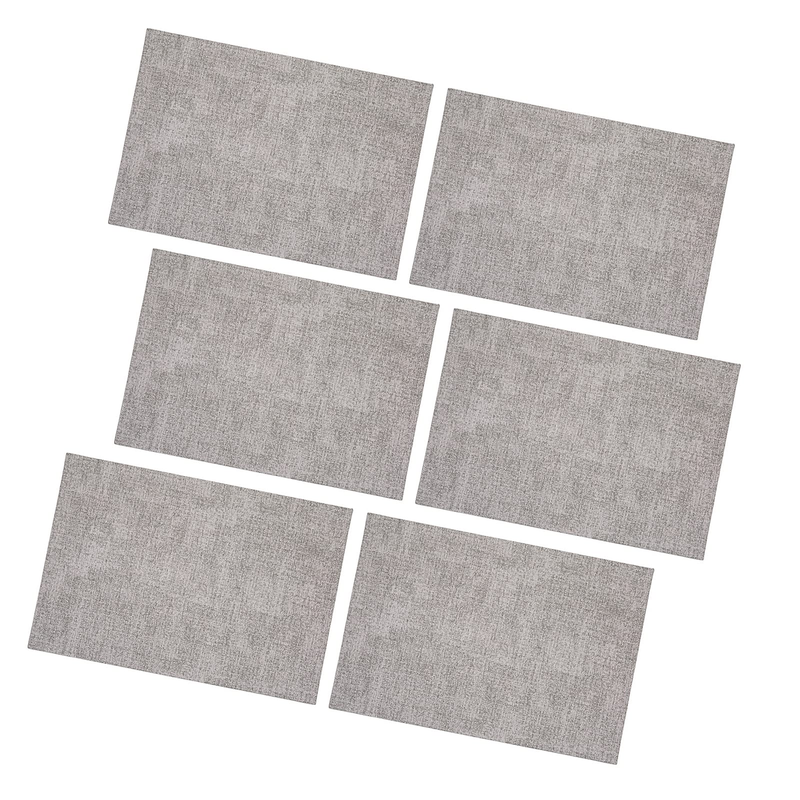 Set Di 6 Tovagliette Americane In Pelle PU Lavabile - Grigio, Resistenti Al Calore E Impermeabili, 43x30 Cm - 2