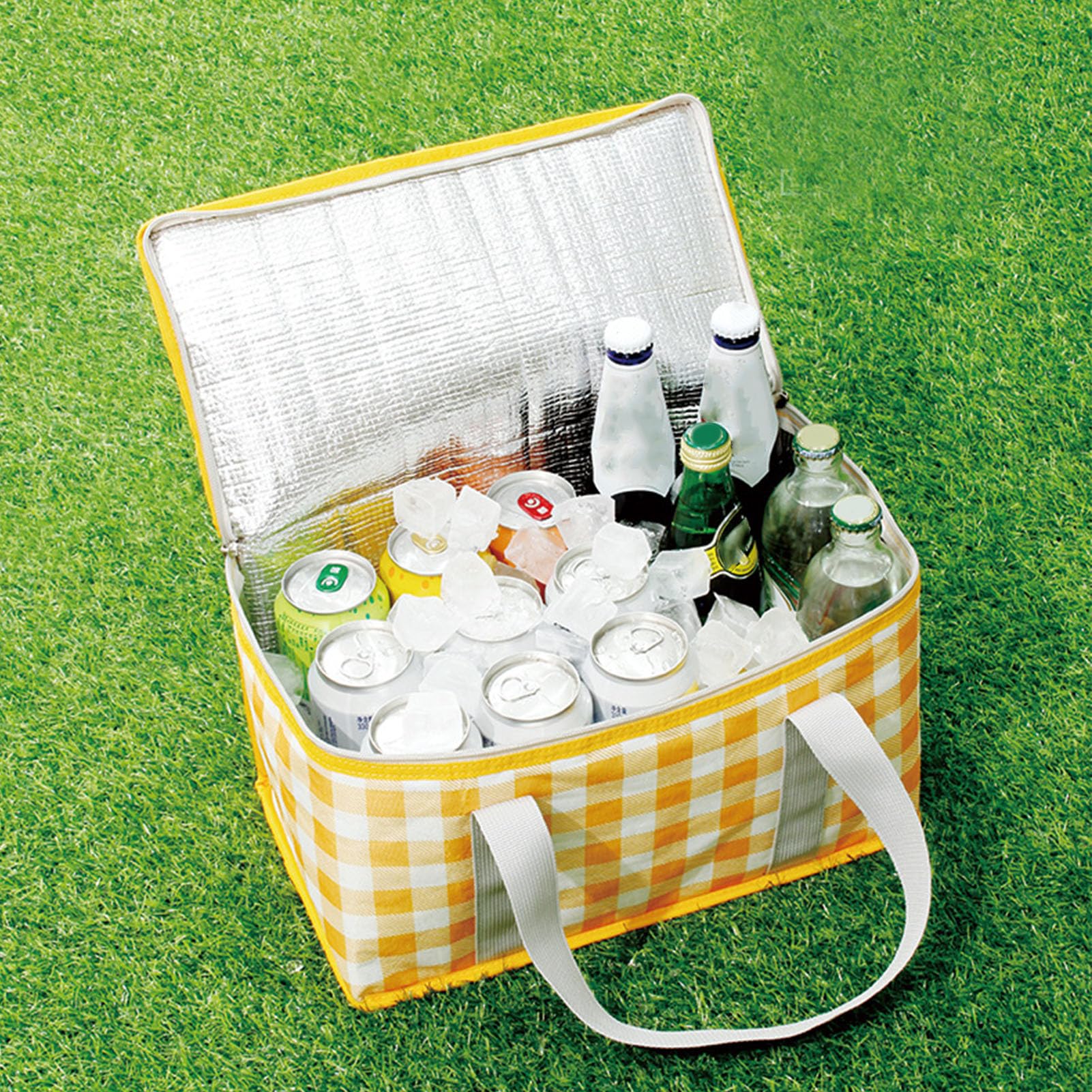 Amazon | ピクニックランチバッグ、大容量アルミホイル断熱、クーラー