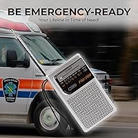 Vista 7 de Coby Radio Portátil AM/FM – Radio de Bolsillo Retro Operada con Batería con Altavoces Potentes, Batería de Larga Duración de 800 Horas, Recepción