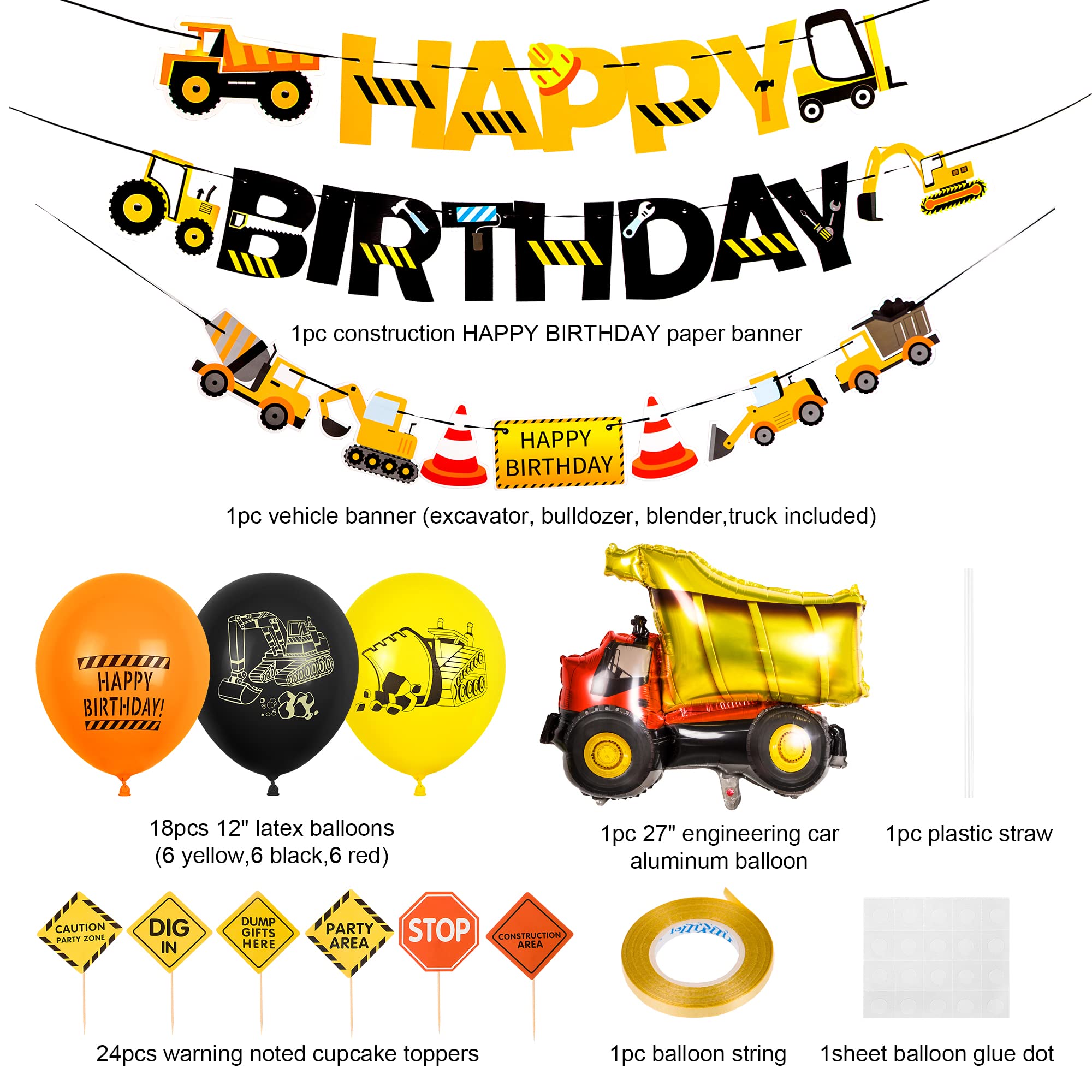 Bannière D'anniversaire Monster Truck - Décorations De Fête D