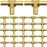 Vista 15 de Paquete de 100 accesorios PEX de 1/2", accesorios de codo PEX de latón para tubería y tubo PEX