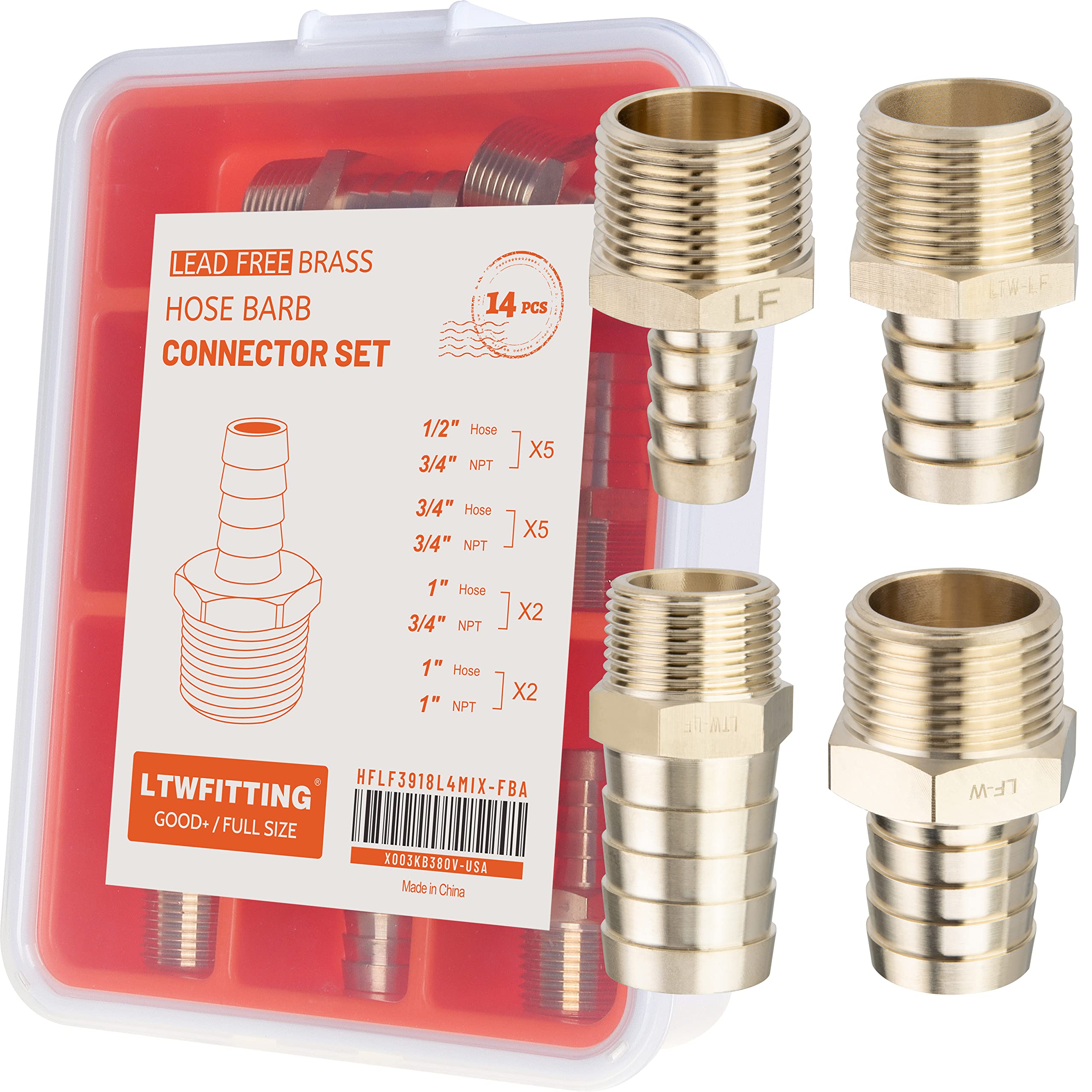 Raccord cannelé en laiton NPT pour réparer les fuites de tuyau et de pompe à eau