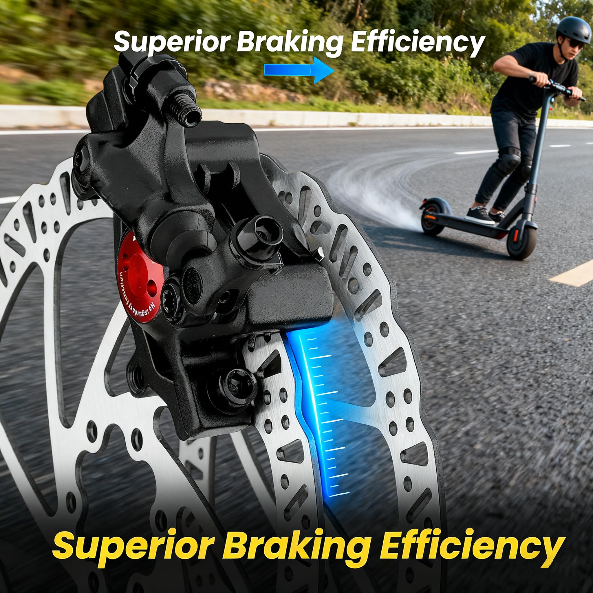GOTRAX Black Patín de Freno Aleación de Aluminio para Patinete Eléctrico