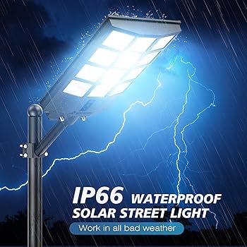 Sunwish 5000W Solar Street Lights Outdoor - 6500K Wide Angle