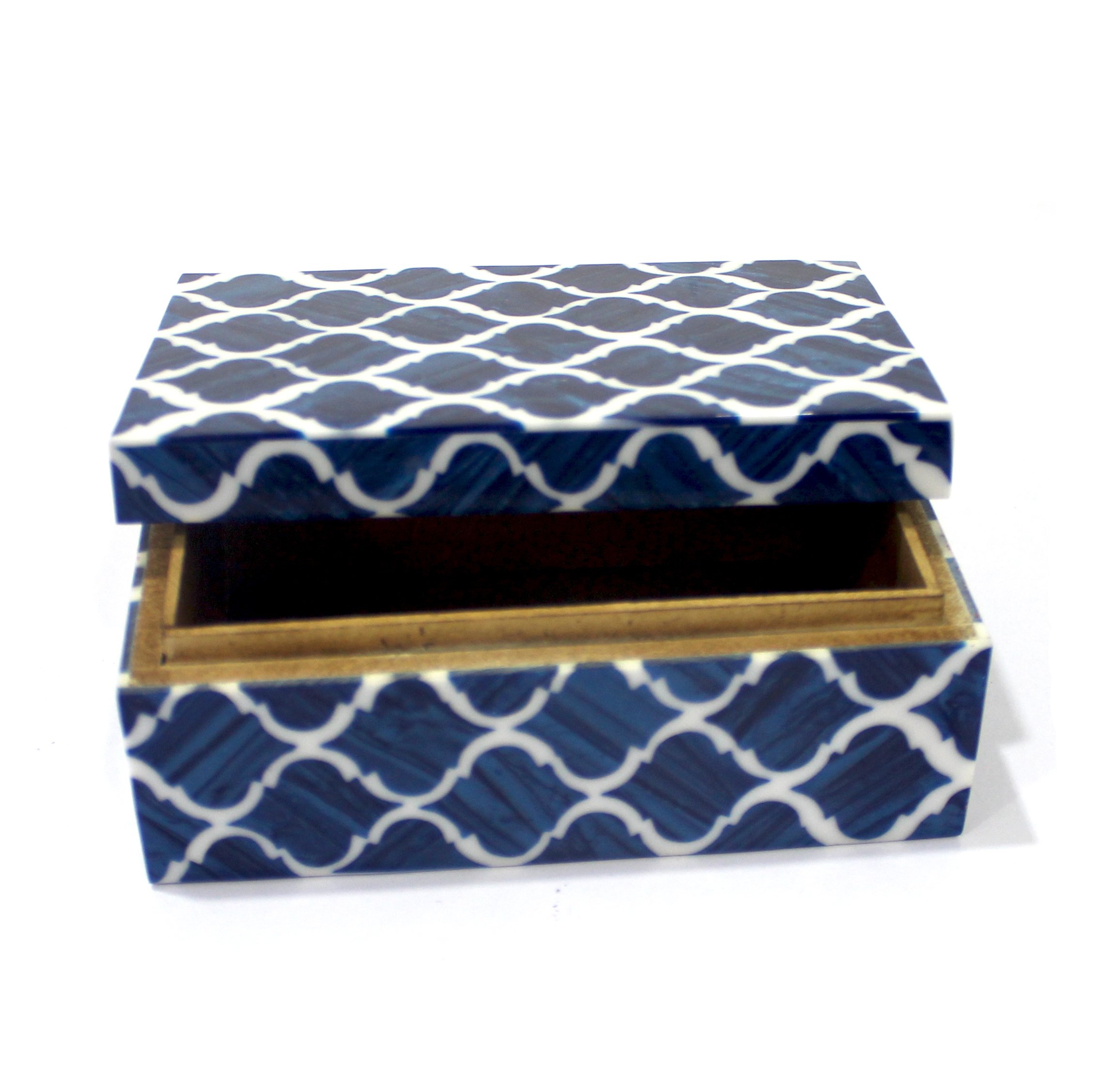collectiblesBuy All Designer Handmade Wooden Boxes Home Decor storage box , 4 X 6 inches , Blue