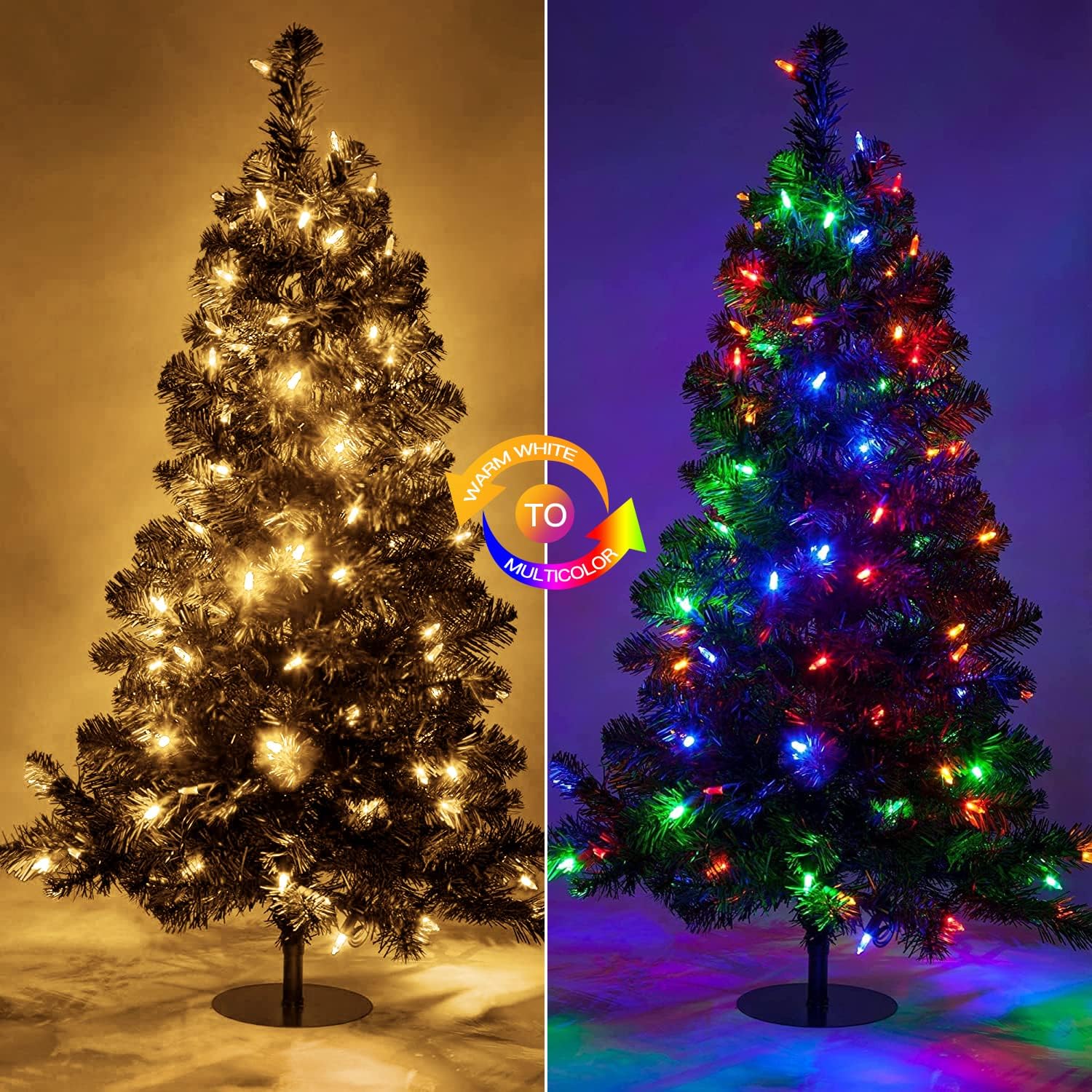 Christmas Lights 33ft 100 LED Battery String Lights with Timer Memory Function USB or Battery Powered Waterproof String Lights for Indoor Outdoor Decoration