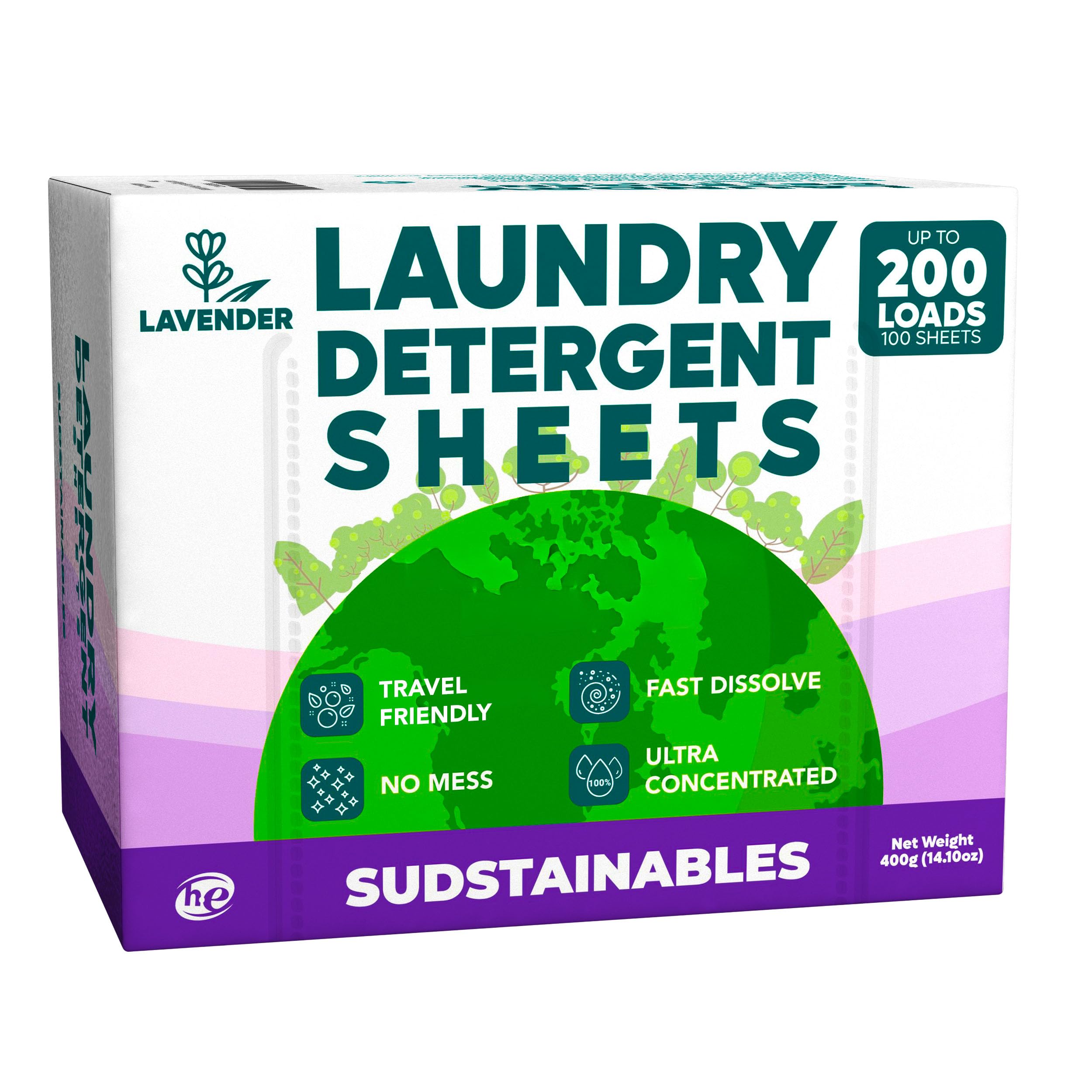 Sudstainables Sojourner Waschmittelblätter (200 Nachfüllungen) - Seifenwaschmittelstreifen für umweltfreundliche Kleidung, umweltfreundlich, ohne Abfall, plastikfrei, umweltfreundlich