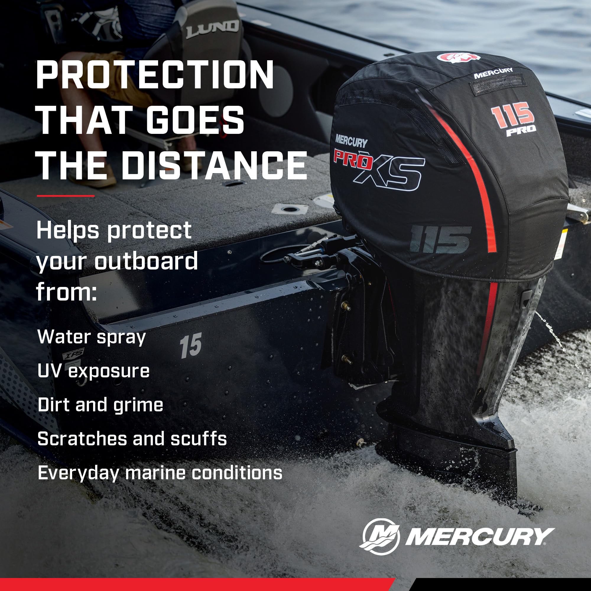 MERCURY Engine Cowl Cover, Copertura del Cappuccio del Motore Unisex, Nero