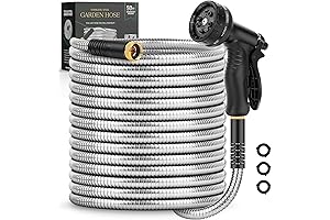 50 FT Garden Hose, Metal Stainless Steel Water Hose