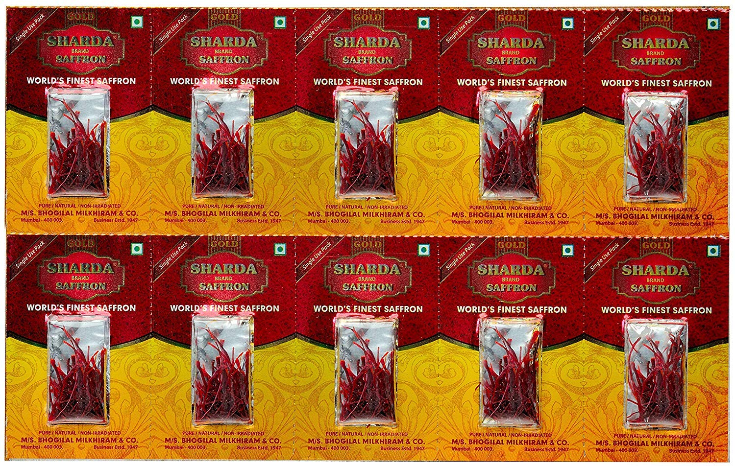 Sharda Natural and Finest Saffron Threads (50mg x Pack of 30) (B07MS87DDP) Amazon Price History, Amazon Price Tracker