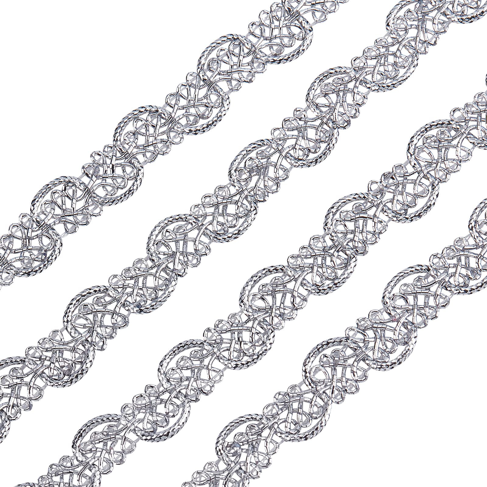 Ruban Dentelle Métallique Dorée 2M - Bordure Feuille D'Or 60mm à Repasser Pour Couture Et Déco
