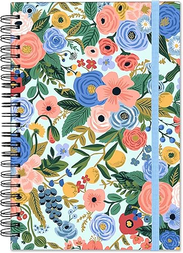 Cuaderno de espiral, diario de tapa dura, cuaderno de espiral con rayas anchas, tamaño A5, 5.5 x 8.3 pulgadas, papel grueso de 80 GSM, 60 hojas de