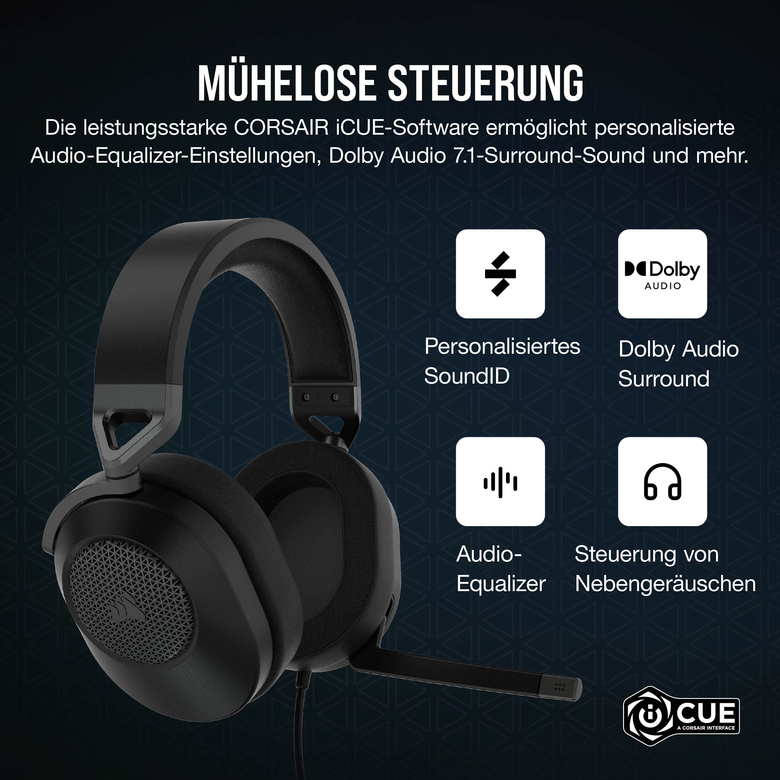 Corsair HS65 Surround Gaming-Headset Schwarz