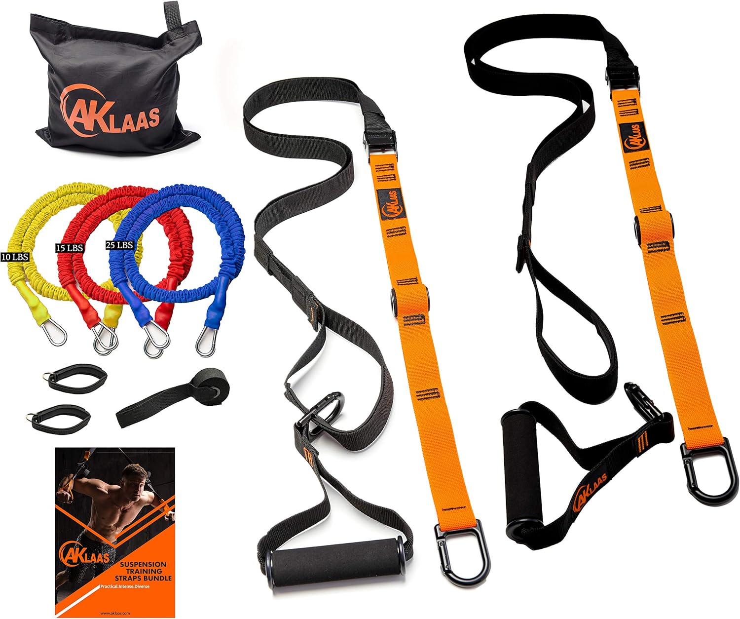 AKLAAS Suspension Trainer Kit Bundle Fitness Bodyweight Trainer
