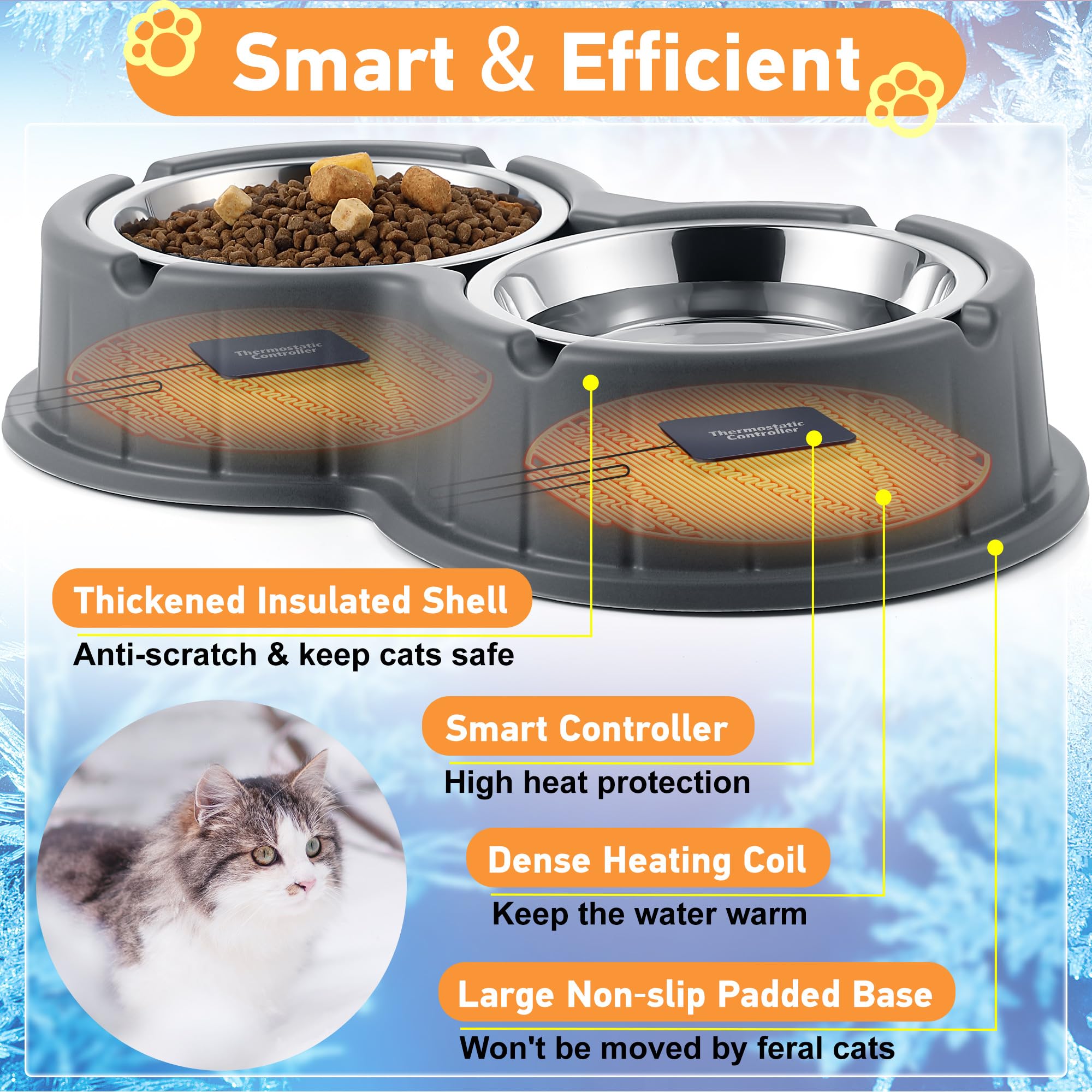 Cat Feeding Station Keep Feral Cats Warm Outdoor Dog Water Bowl