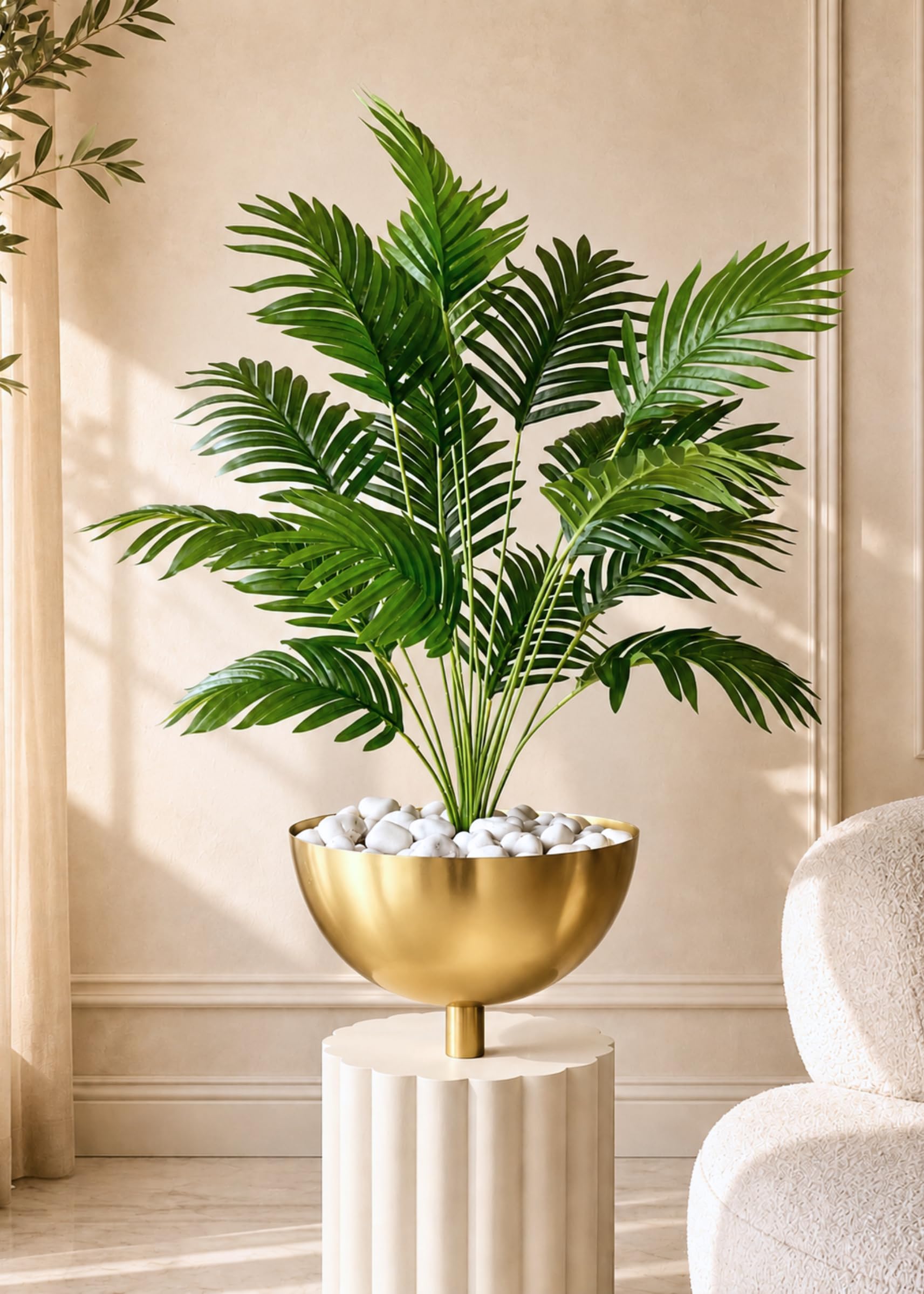 MASON HOME Artificial Areca Palm Plant - 2 Ft (Without Pot) | Realistic Plant - Trees - Flowers | Indoor Tropical | Home - Shop - Office - Café | Gifting - Décor - Ambience - Durable | No Maintenance-image-0