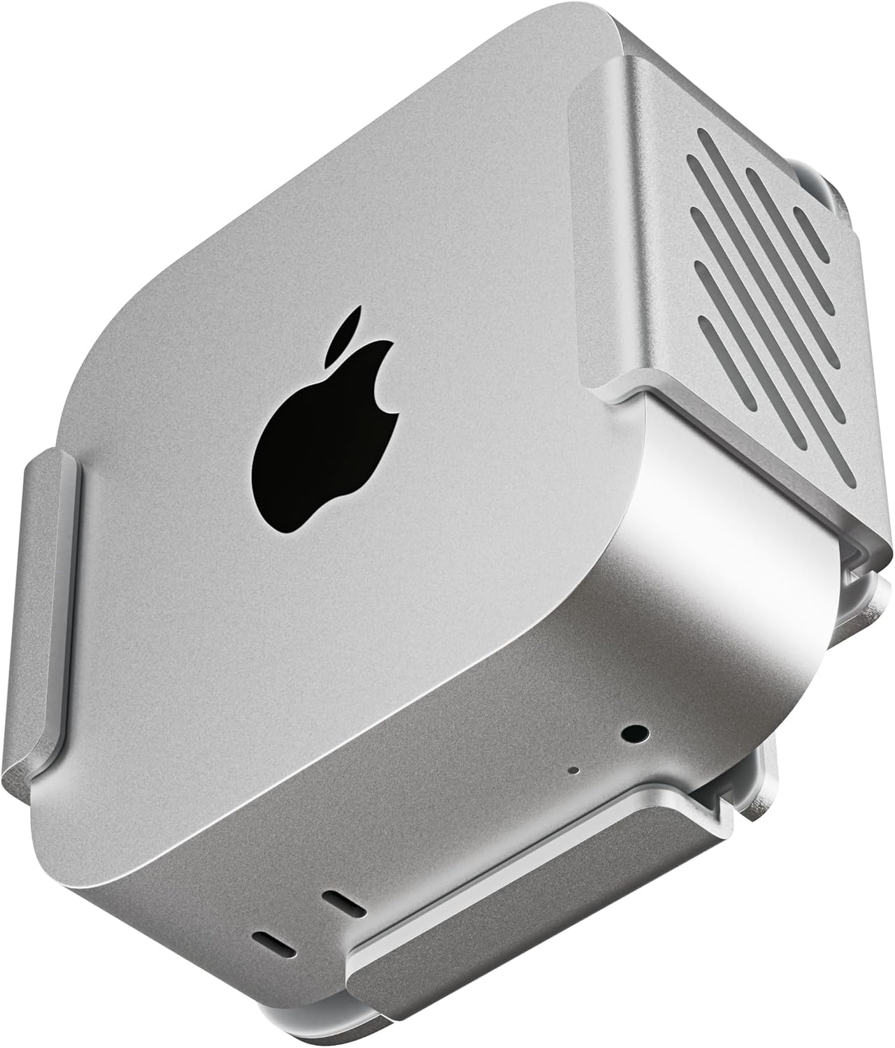 Foamy Lizard Matching Aluminum Under Desk, VESA, Wall Mount for Mac mini M4 | Anti-Scratch Silicone, Solid Metal Holder Bracket, Behind Monitor Stand, Multi-Directional, Easy Power Button Access