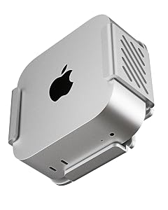 Foamy Lizard Matching Aluminum Under Desk VESA Wall Mount for Mac mini M4 Anti-Scratch Silicone Solid Metal Holder