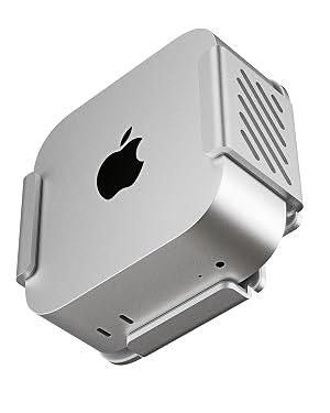 Foamy Lizard Matching Aluminum Under Desk VESA Wall Mount for Mac mini M4 Anti-Scratch Silicone Solid Metal Holder