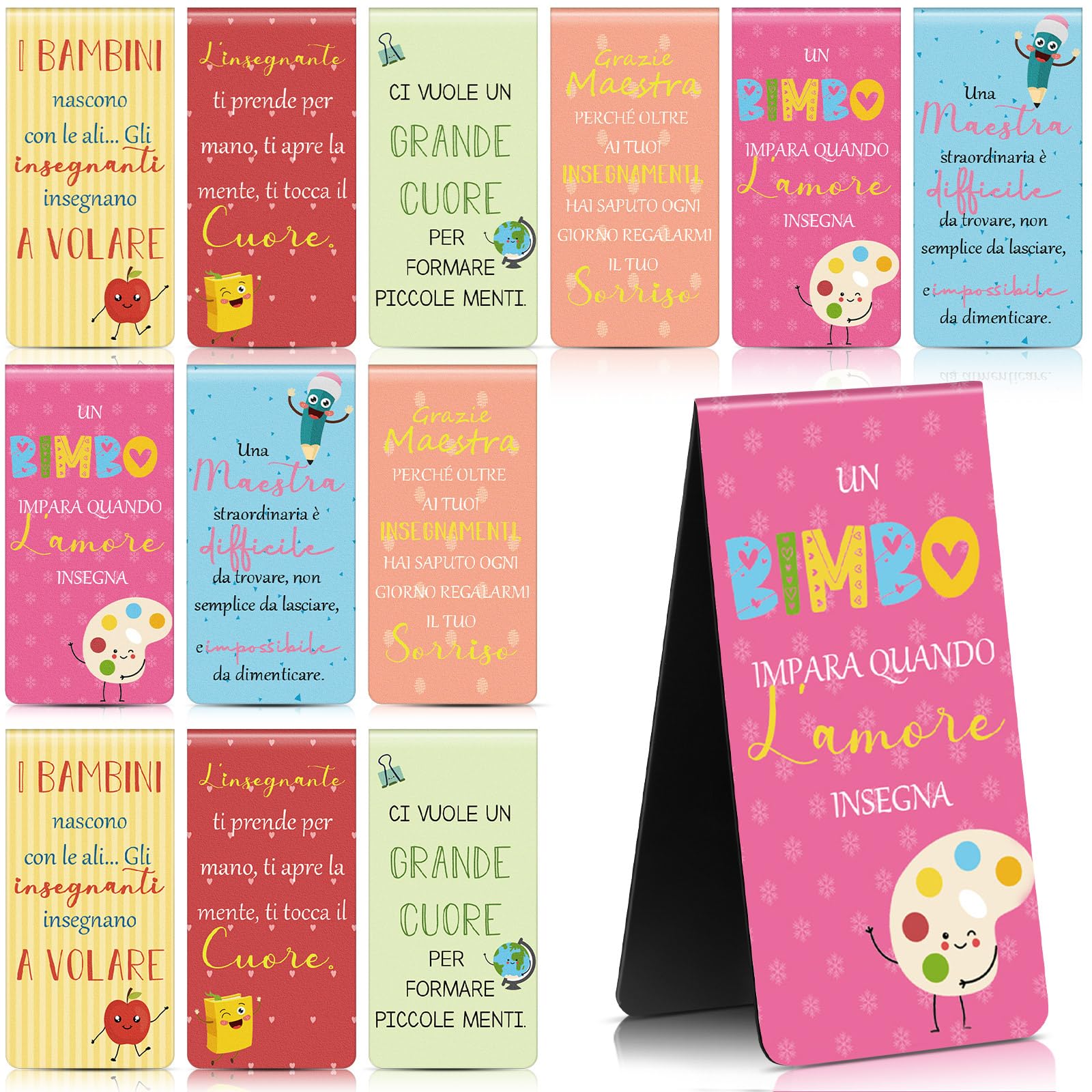 Segnalibri Magnetici Con Frasi Motivazionali - 24 Pezzi Per Studenti E Regali - Foto 11