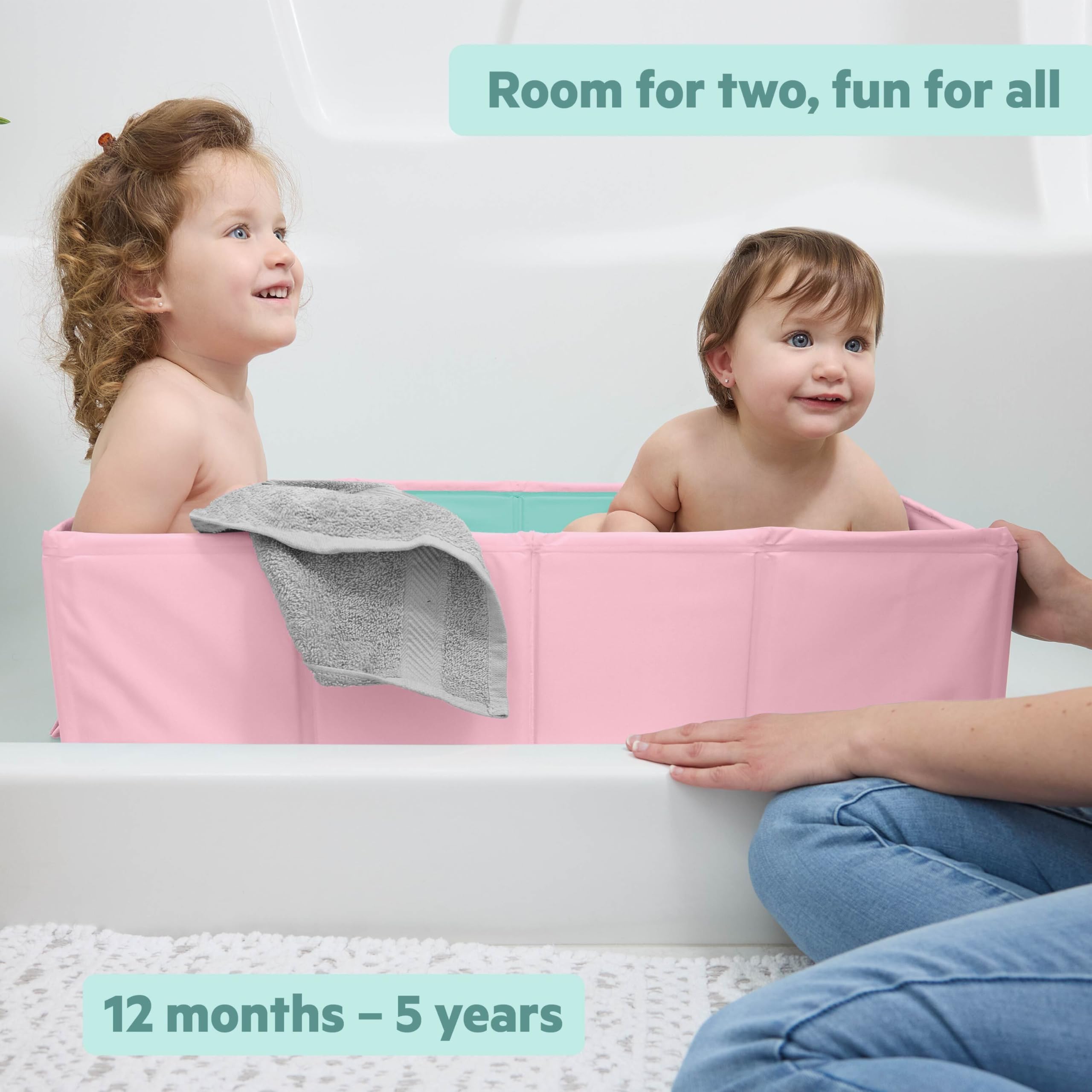Disney Baby Minnie Mouse Tuckaway Toddler Folding Tub, Converts Shower to Bathtub, Folds to Store, Easy to Clean, Portable Baby Bathtub for Travel, 12M-5Y : Baby